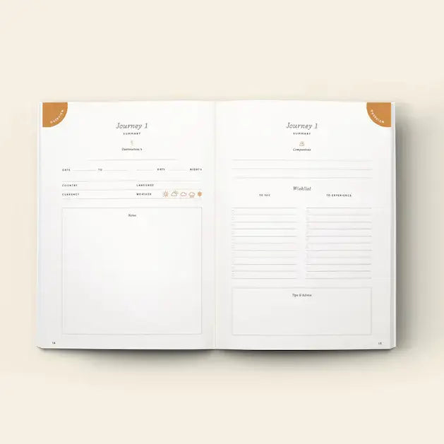 Guided Travel Journal, A5 Hardcover - Follow The Sun