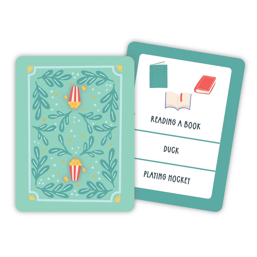 Kids Charades Game - Deck of Cards + Storage Tin