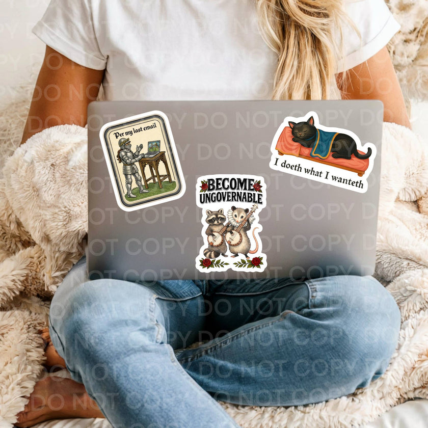 Per My Last Email Medieval Sticker