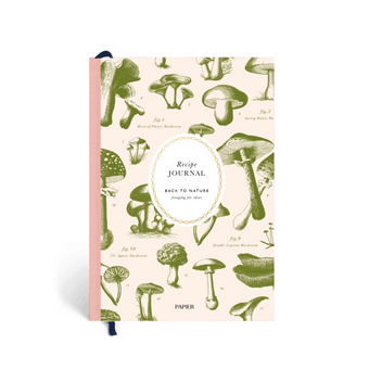 Guided Recipe Journal, A5 Hardcover - Mushroom