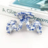 Blue and White Porcelain Textured Claw Clip