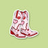 Short and Sweet Cowboy Boots Sticker