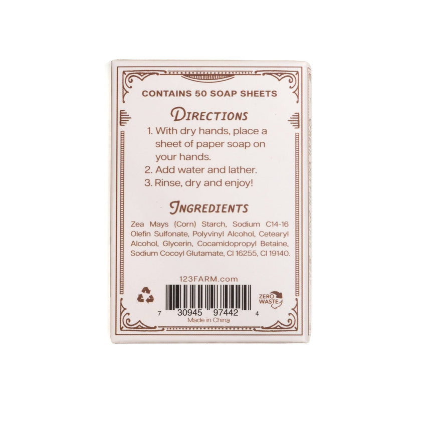Paper Soap – Fresh Cotton Scent, Travel Size, 50 Sheets