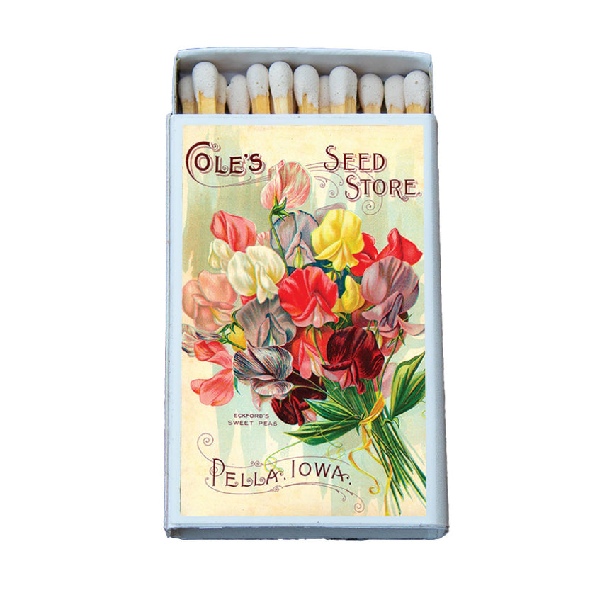 Matches • Sweet Pea Flowers • Home Decor for Candles