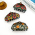 Vintage Floral Stained Glass Lamp Shade Acrylic Hair Claw