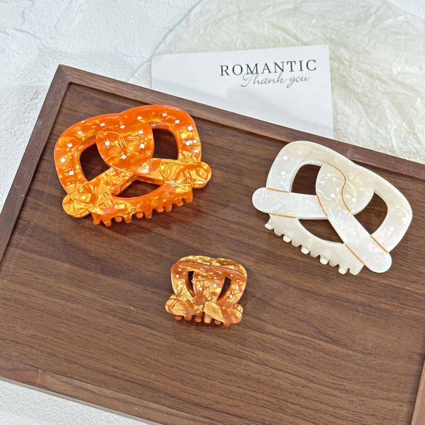 Croissant & Pretzel Bakery Inspired Hair Claw