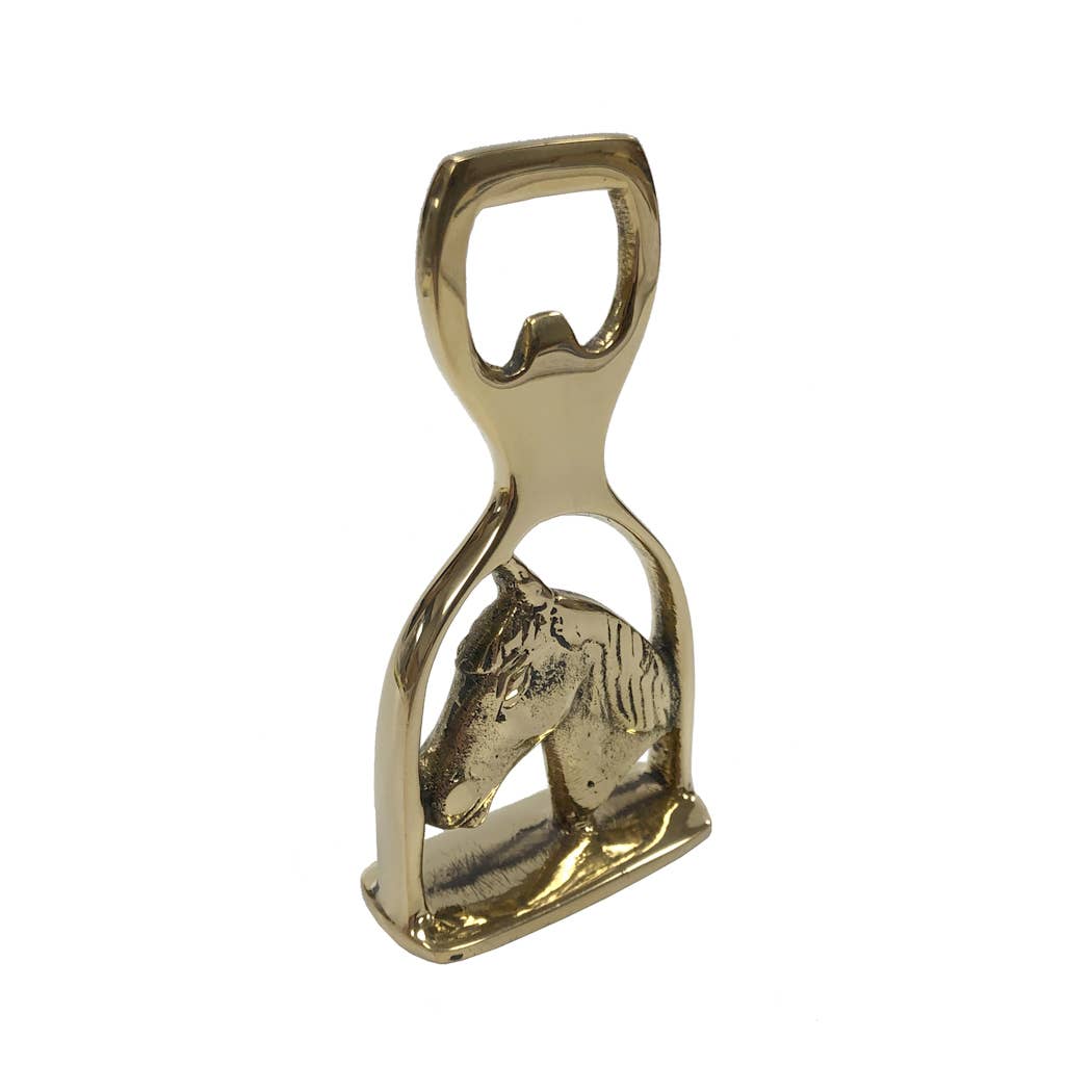 Solid Brass Horse Head and Stirrup Bottle Opener - Thumbnail 5