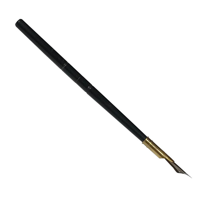 Horn Writing Pen with Brass End and Stainless Steel Nib, 6”