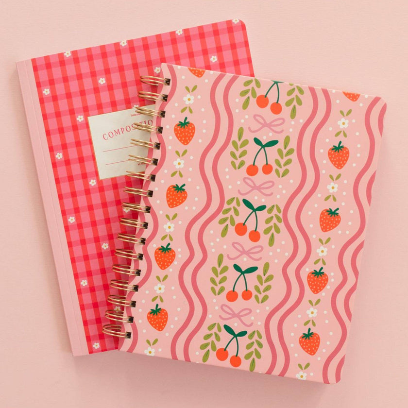 Gingham Daisy Composition Notebook