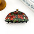 Vintage Floral Stained Glass Lamp Shade Acrylic Hair Claw