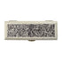 Jacobean Vase and Flowers Printed Ox Bone Stamp Box, 6-1/4”
