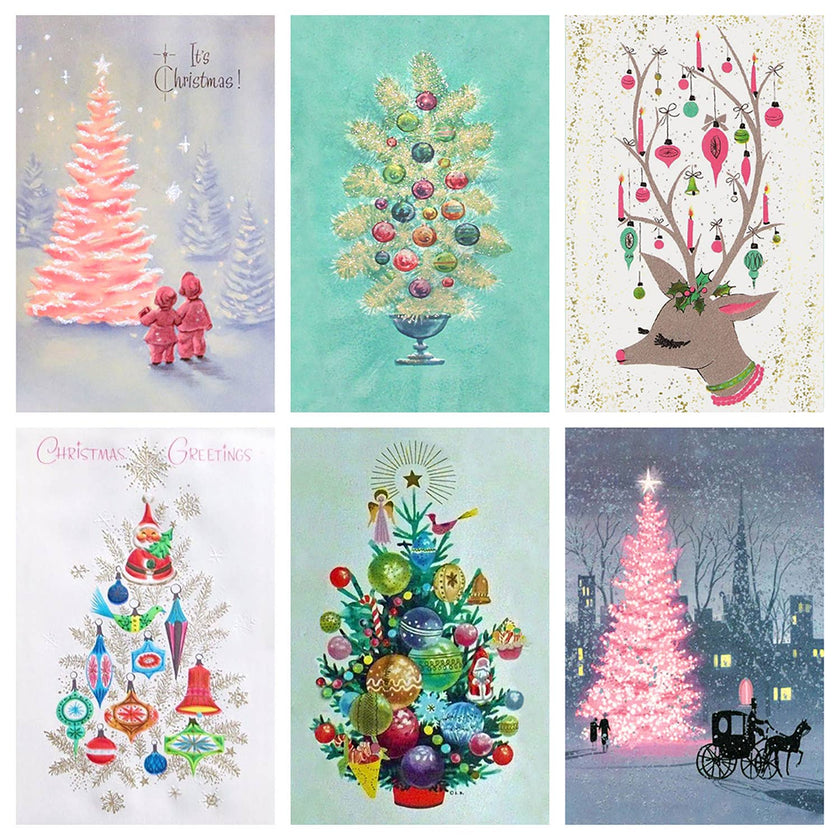 ANN449 - Vintage Holiday Tree Mini Matchbox