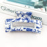 Blue and White Porcelain Textured Claw Clip