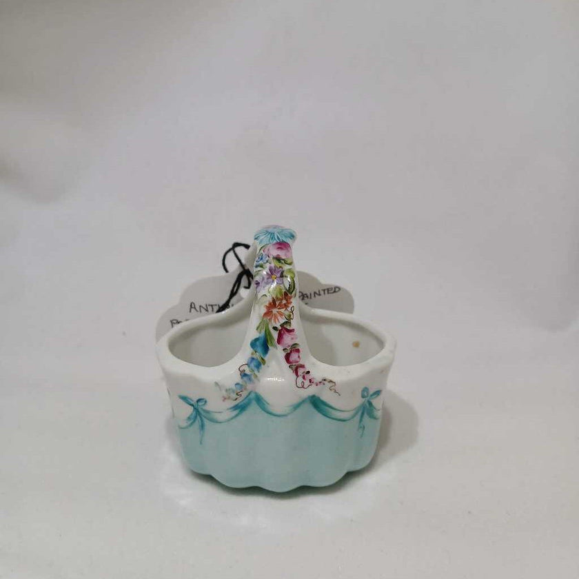 Antique Porcelain Trinket Basket