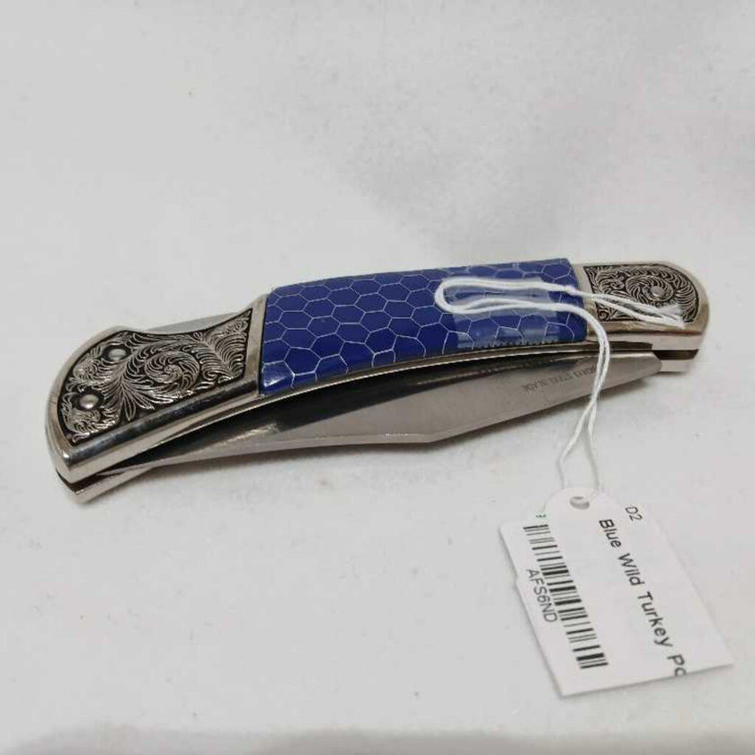 Blue Wild Turkey Pocket Knife