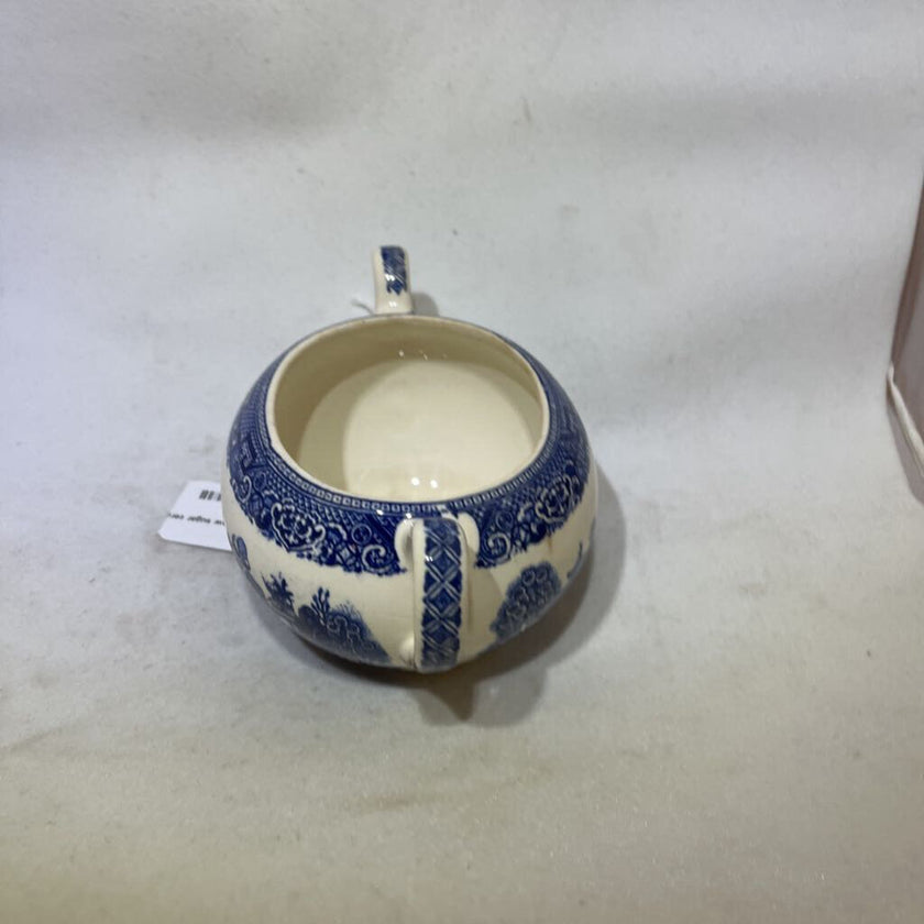 Blue Willow Sugar Ceramic Dish 