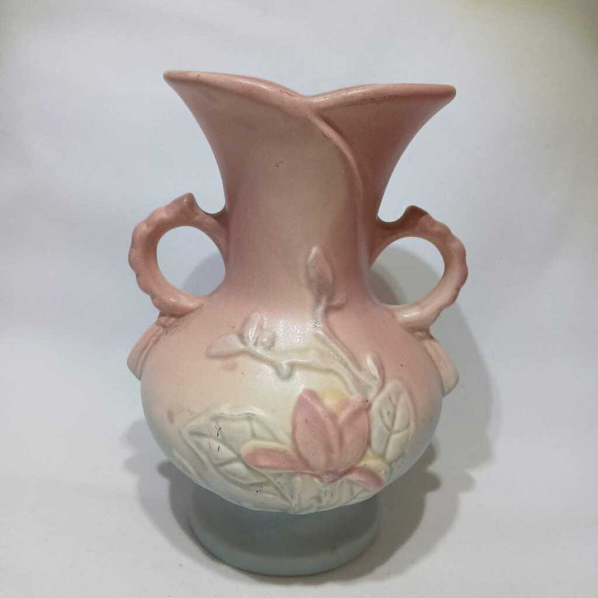 Blue and Pink Floral Ceramic Vase