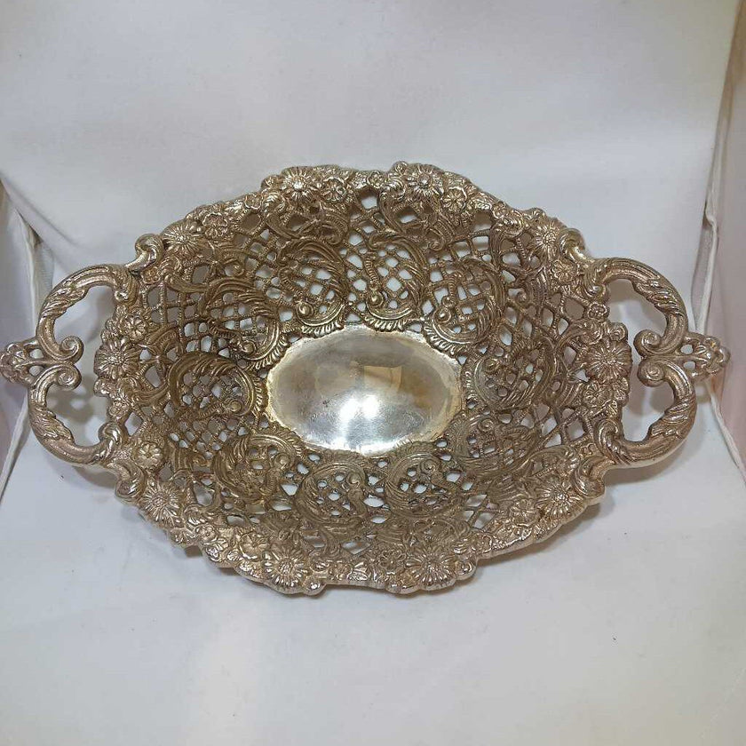 Brass Fruit Bowl w/ Handles