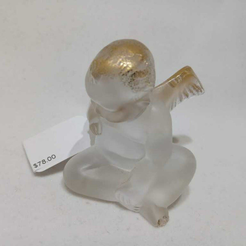 Glass Angel with Gold Accents