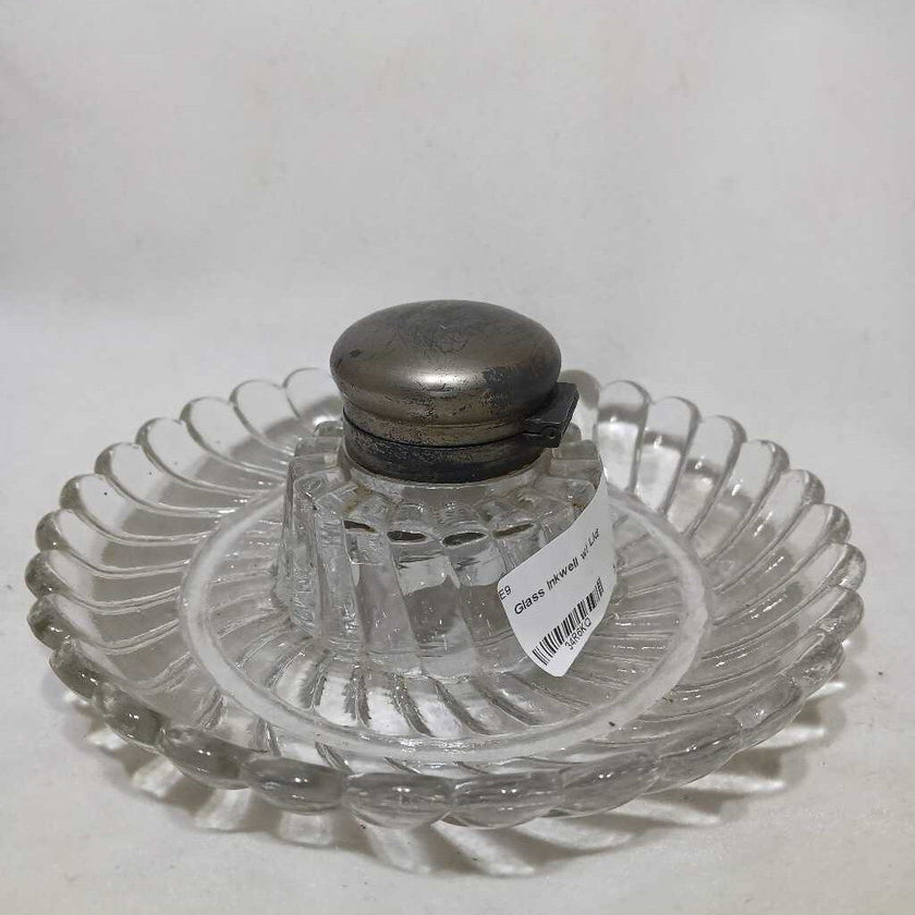 Glass Inkwell w/ Lid