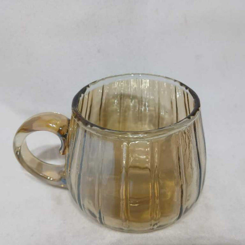 Glass Pumpkin Shaped Mug