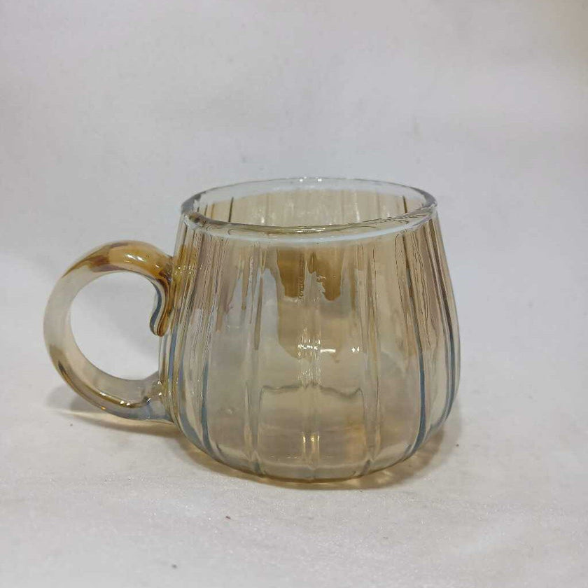 Glass Pumpkin Shaped Mug