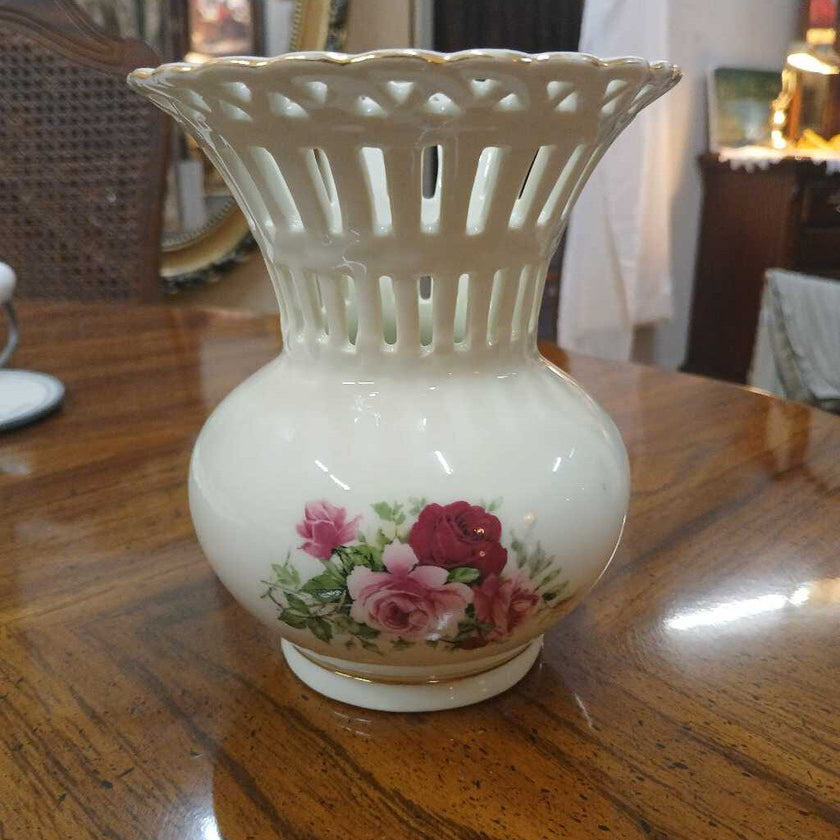 White Vase w/ Flowers