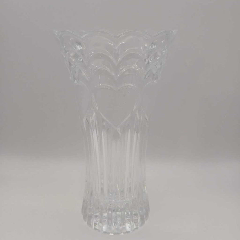 Glass Vase with Hearts