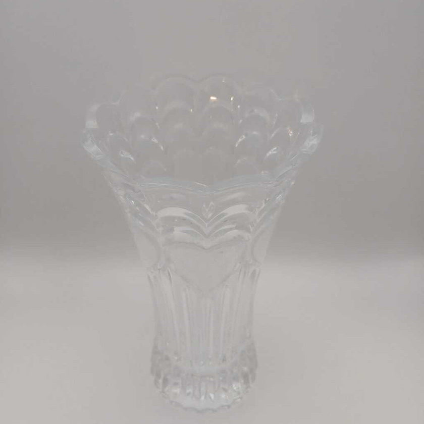 glass vase with hearts