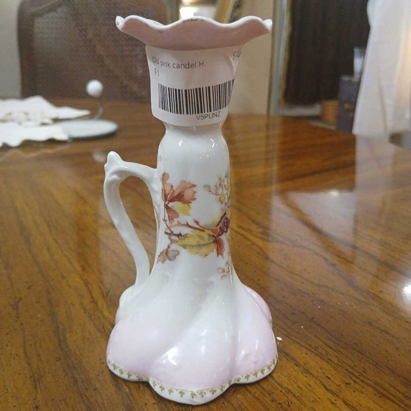 Old Pink Candle Holder