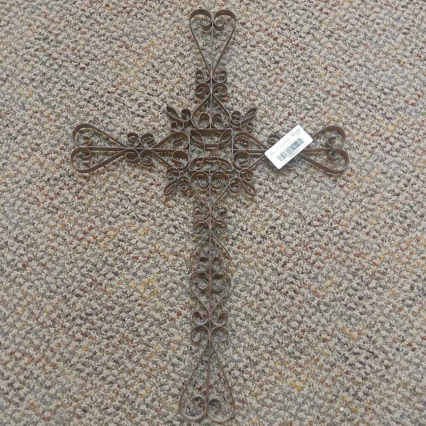 Large Open Metal Cross