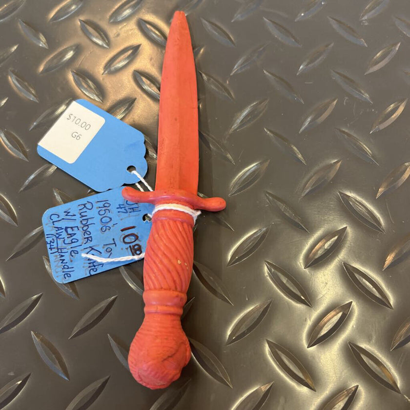 50's Rubber Toy Dagger with Claw Handle