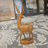 Wooden gazelle/deer figure