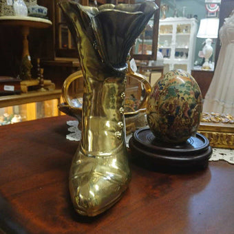 Brass Shoe Vase