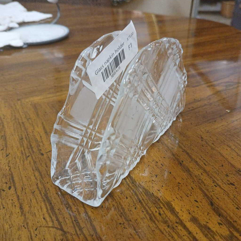 Glass napkin holder