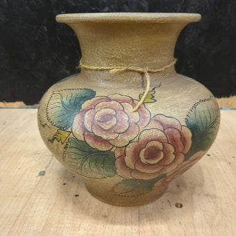 Brown Floral Pot