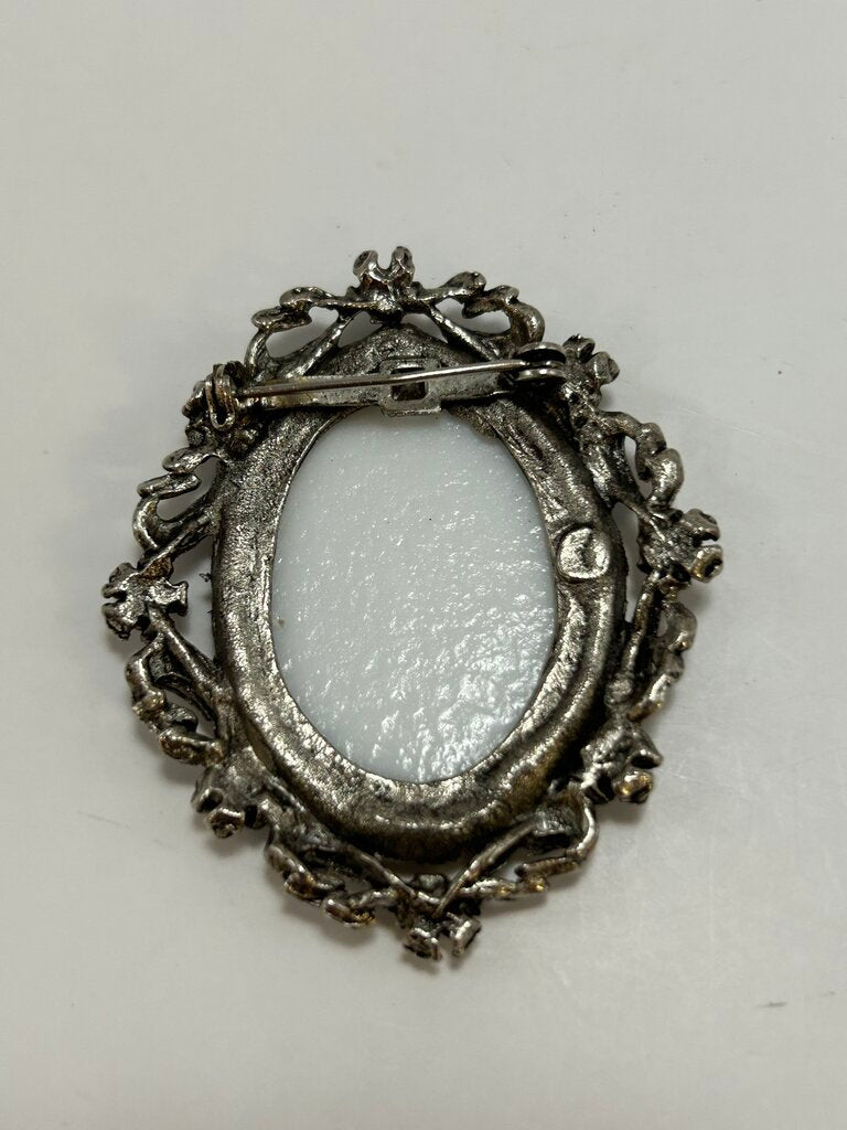 Blue Flower Brooch