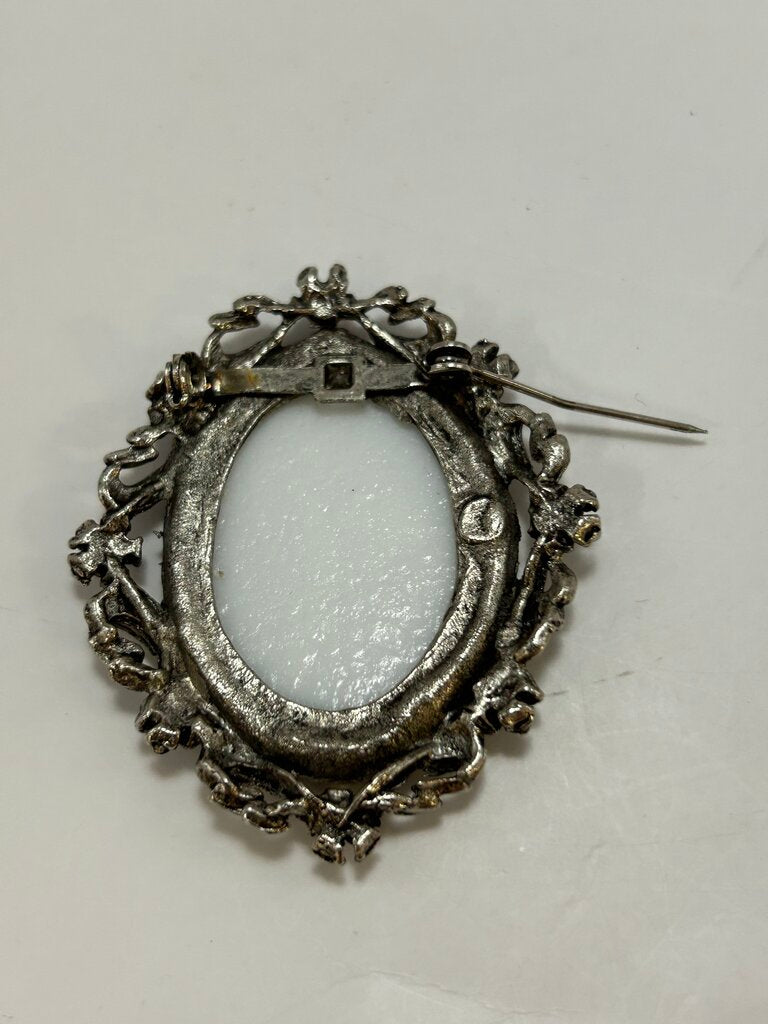 Blue Flower Brooch