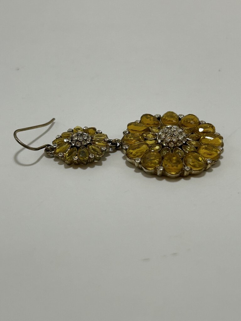 Crystal Sunflower Earrings