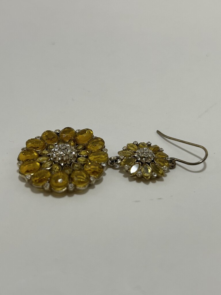 Crystal Sunflower Earrings