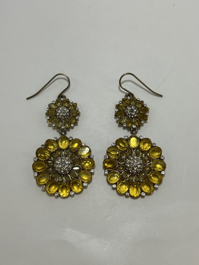 Crystal Sunflower Earrings