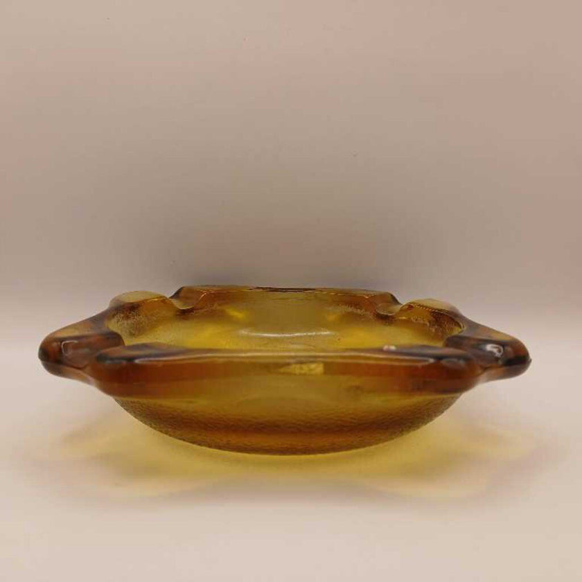 Amber Glass Ashtray