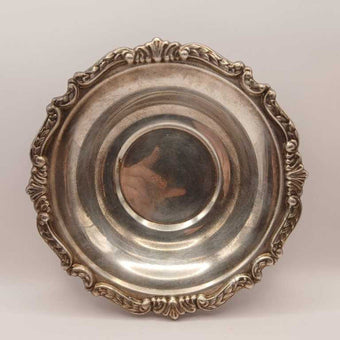 Scrolled Silver Dish