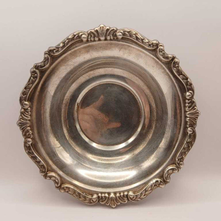 Scrolled Silver Dish