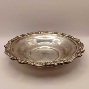 Scrolled Silver Dish