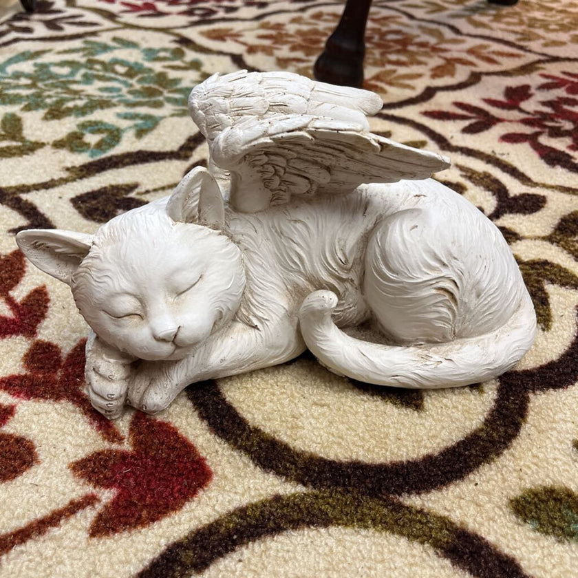 Cat Angel Memorial Figurine