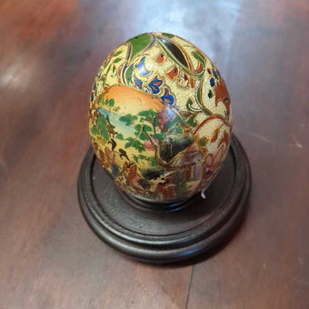 Satsuma Porcelain Egg w/Stand