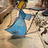 Stain Glass Blue Harp Angel