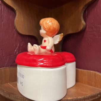 Cherub Heart Ceramic Trinket Box