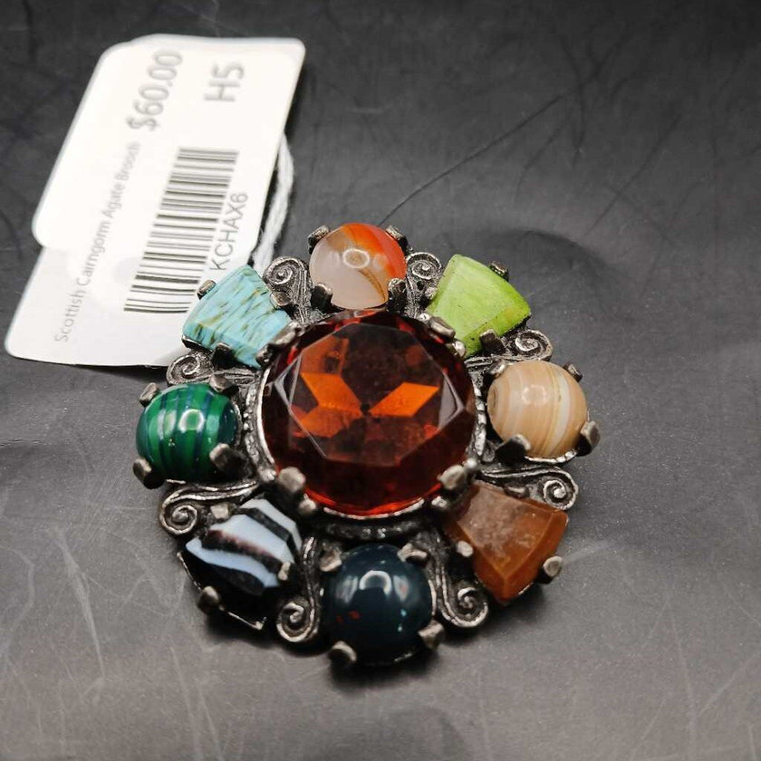 Scottish Cairngorm Agate Brooch